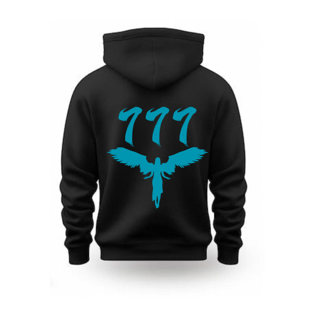 TRIPLE SEVEN BLACK OVERSIZED HOODIE