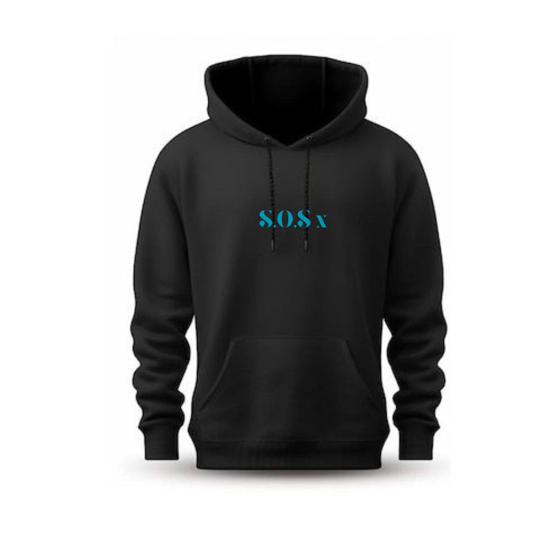 TRIPLE SEVEN BLACK OVERSIZED HOODIE